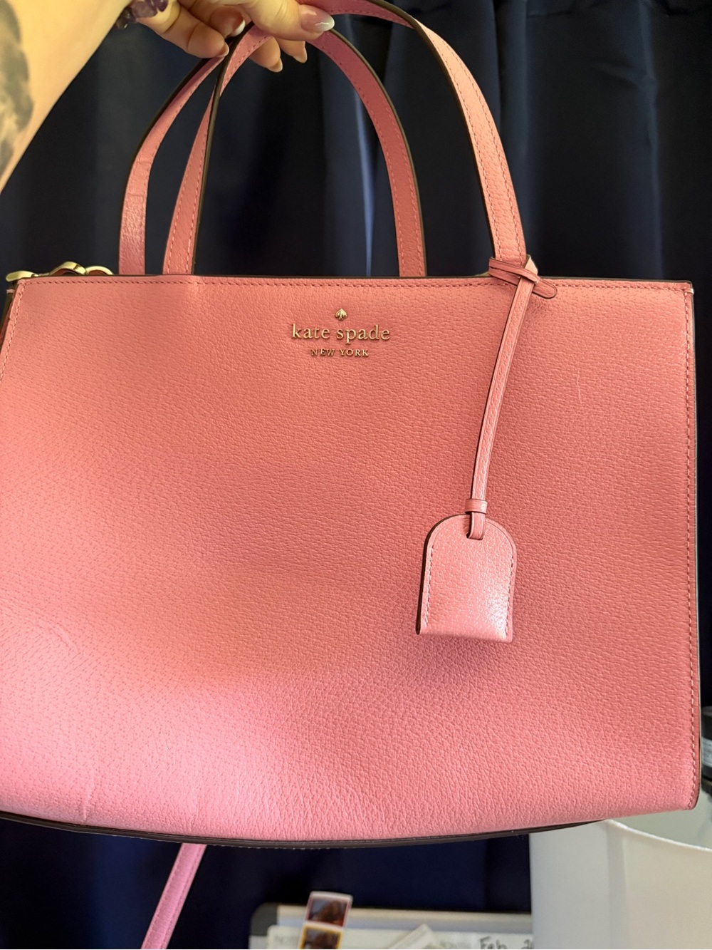 kate spade Pink Leather Structured Tote